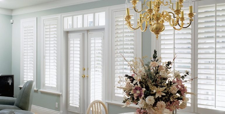 St. George sunroom polywood shutters